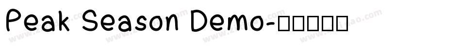 Peak Season Demo字体转换
